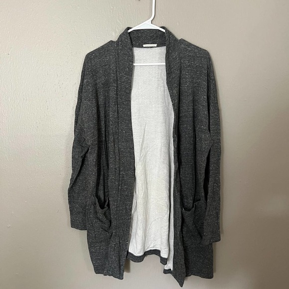 EILEEN FISHER Grey Open Front Cardigan Size Medium casual comfort everyday - Picture 1 of 5